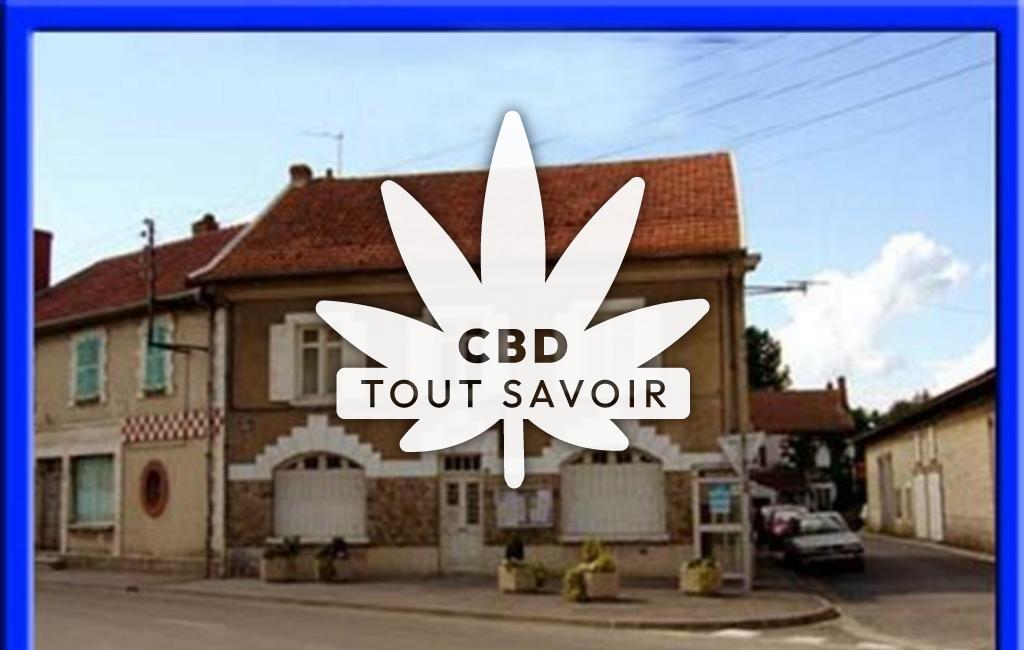 Village à Epoye avec feuille Cannabis CBD