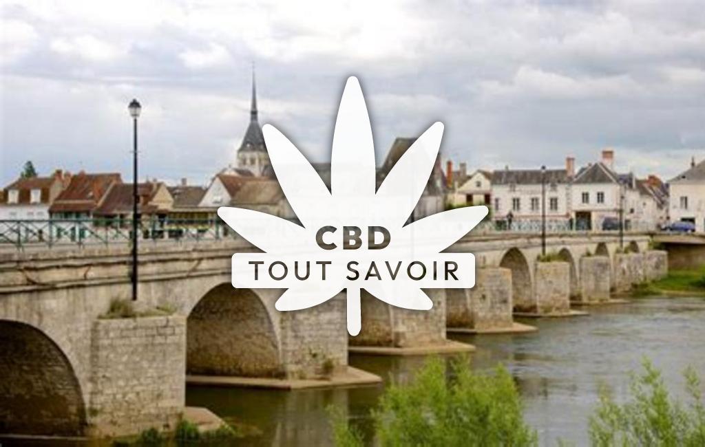Village à Selles avec feuille Cannabis CBD