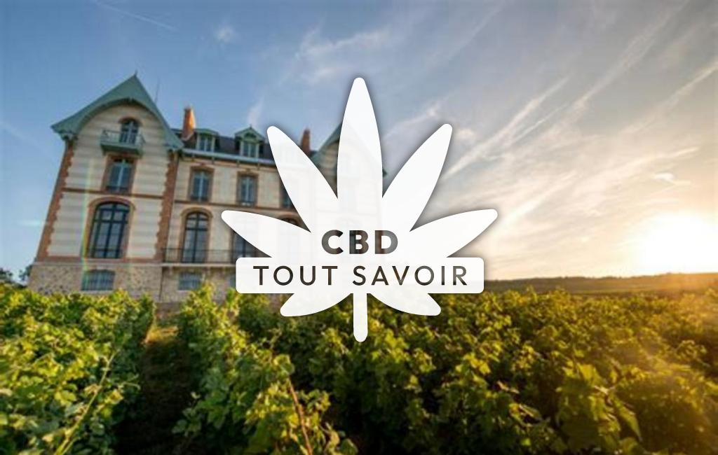 Village à Sacy avec feuille Cannabis CBD