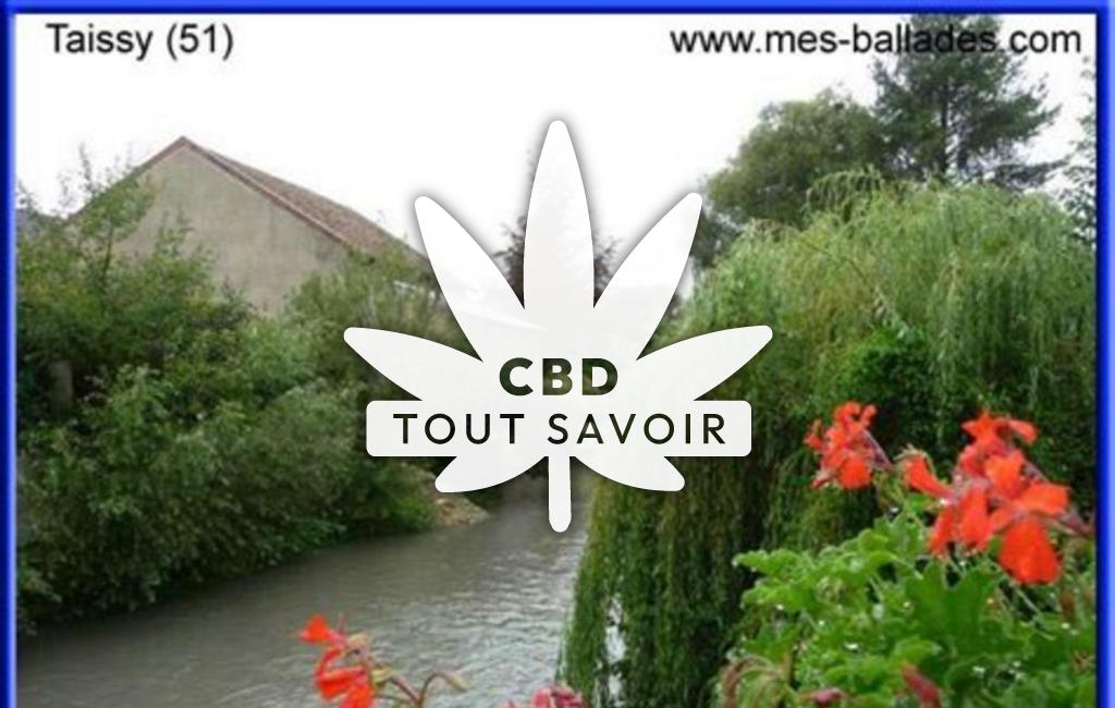 Village à Taissy avec feuille Cannabis CBD