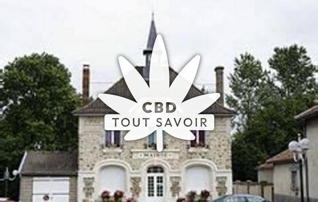 Village à Jonchery-sur-Suippe avec feuille Cannabis CBD