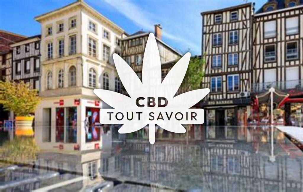 Village à La-Croix-en-Champagne avec feuille Cannabis CBD