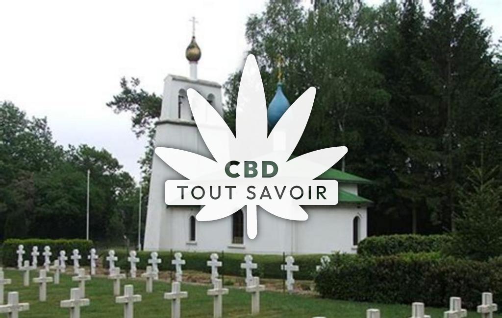Village à Saint-Hilaire-le-Grand avec feuille Cannabis CBD