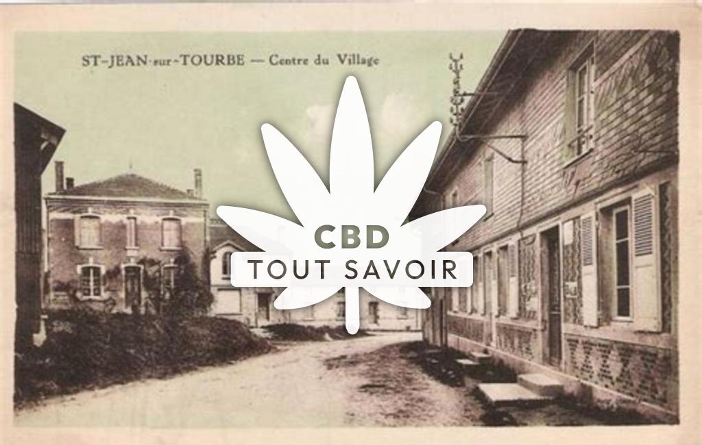 Village à Saint-Jean-sur-Tourbe avec feuille Cannabis CBD