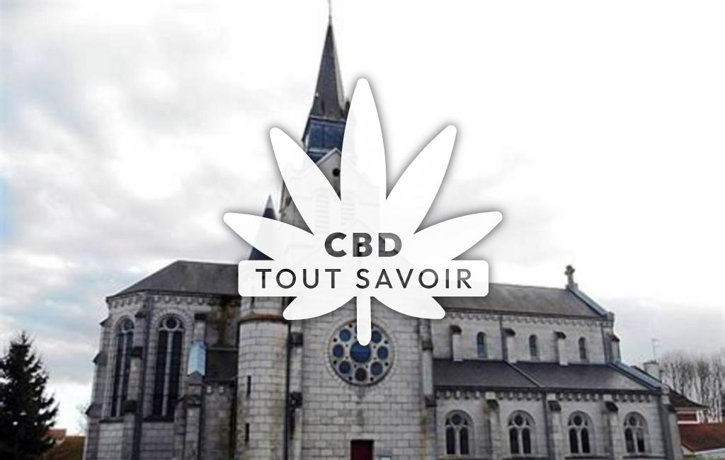 Village à Sainte-Marie-A-Py avec feuille Cannabis CBD
