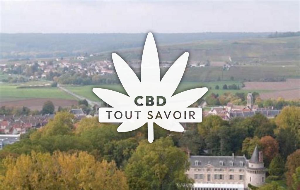 Village à Dormans avec feuille Cannabis CBD