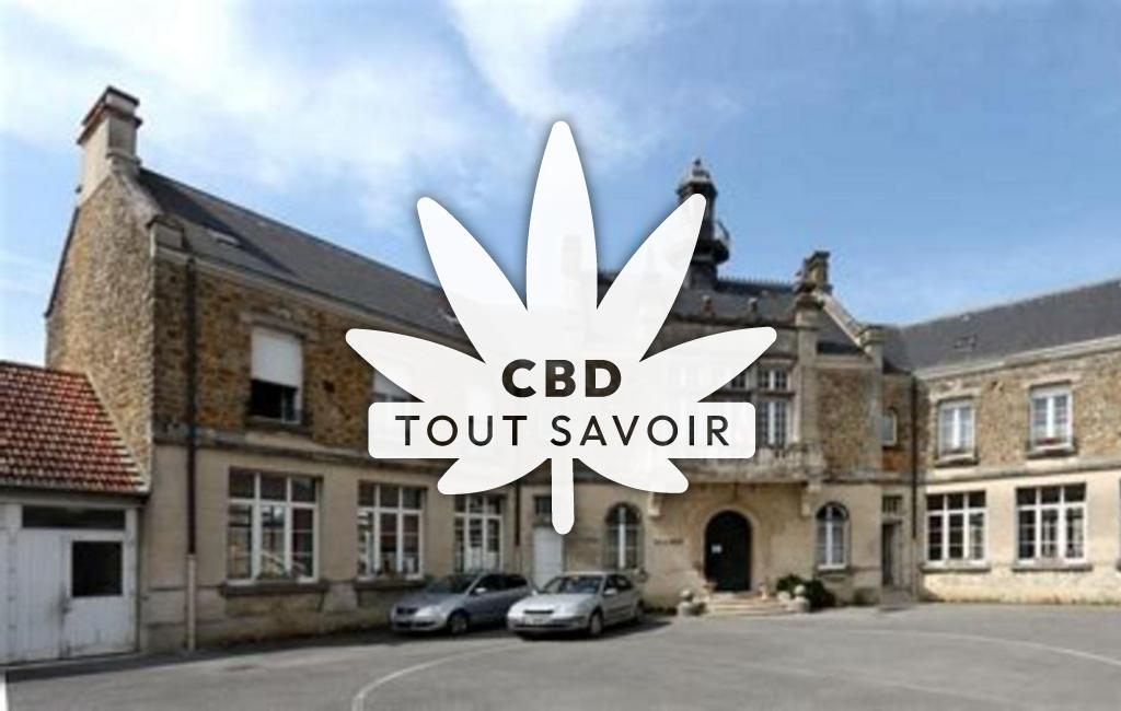 Village à Olizy avec feuille Cannabis CBD