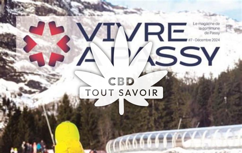 Village à Passy-Grigny avec feuille Cannabis CBD