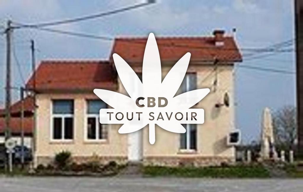 Village à Gratreuil avec feuille Cannabis CBD