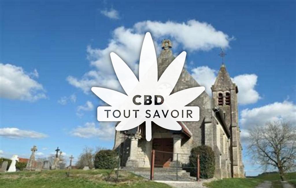Village à Malmy avec feuille Cannabis CBD