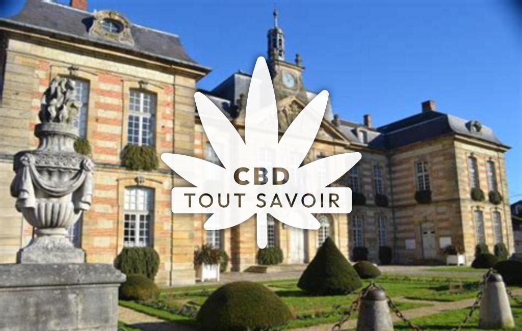 Village à Massiges avec feuille Cannabis CBD