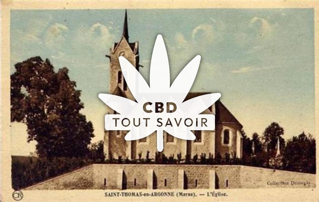 Village à Saint-Thomas-en-Argonne avec feuille Cannabis CBD