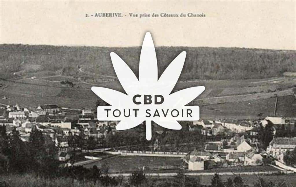 Village à Auberive avec feuille Cannabis CBD