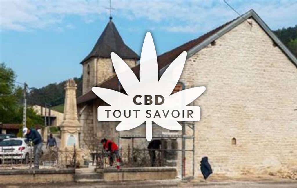 Village à Ormoy-les-Sexfontaines avec feuille Cannabis CBD
