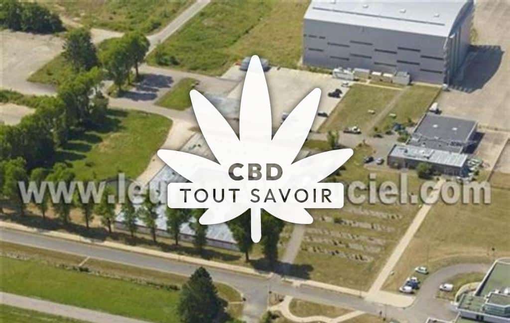 Village à Chambley-Bussieres avec feuille Cannabis CBD