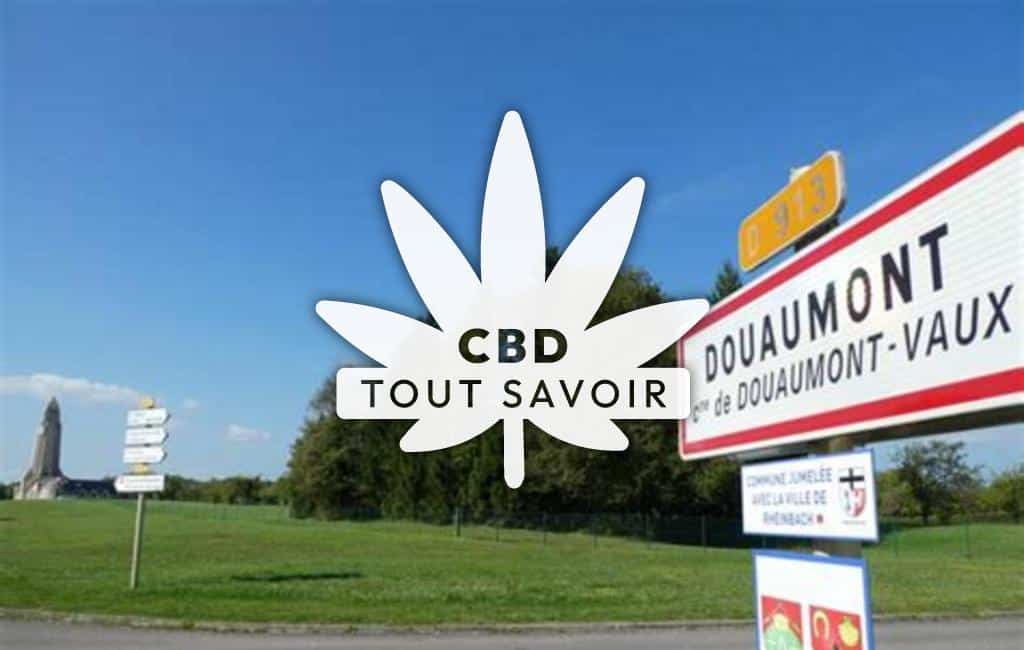 Village à Douaumont-Vaux avec feuille Cannabis CBD