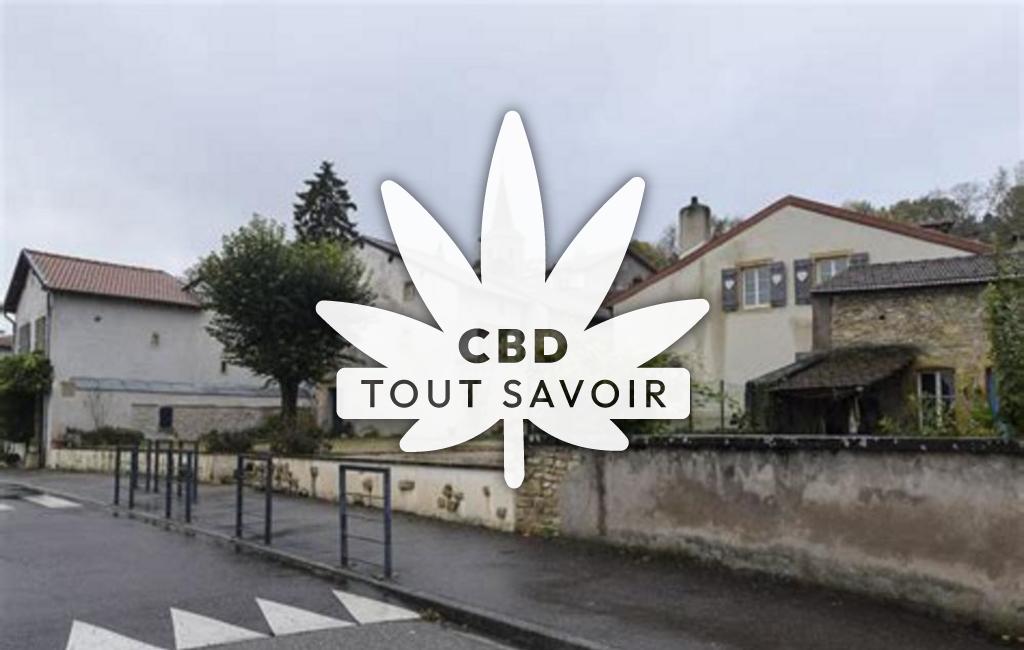 Village à Jussy avec feuille Cannabis CBD