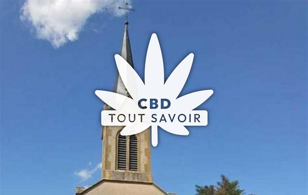 Village à La-Maxe avec feuille Cannabis CBD