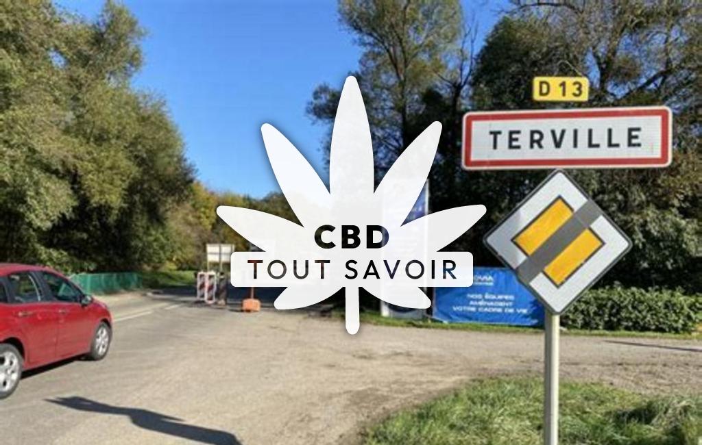 Village à Terville avec feuille Cannabis CBD