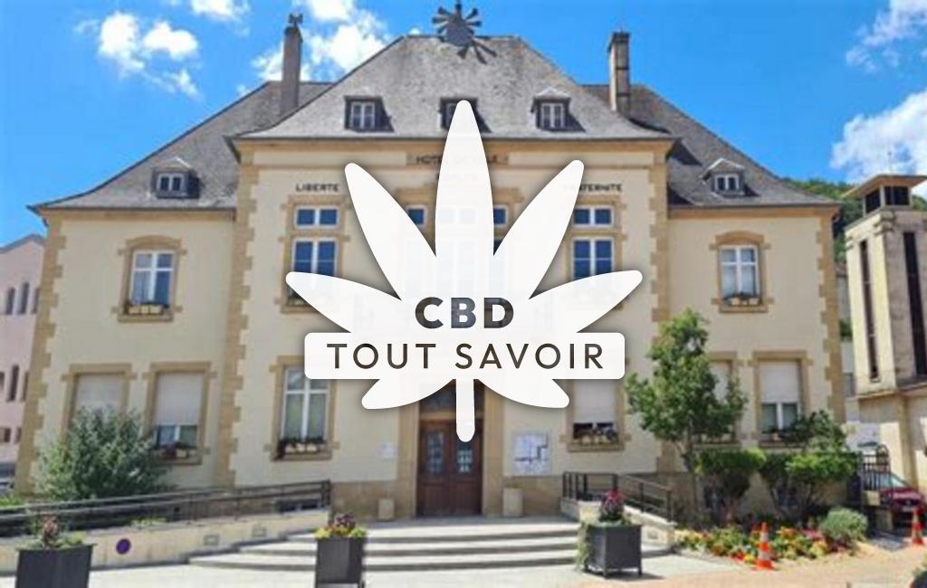 Village à Knutange avec feuille Cannabis CBD