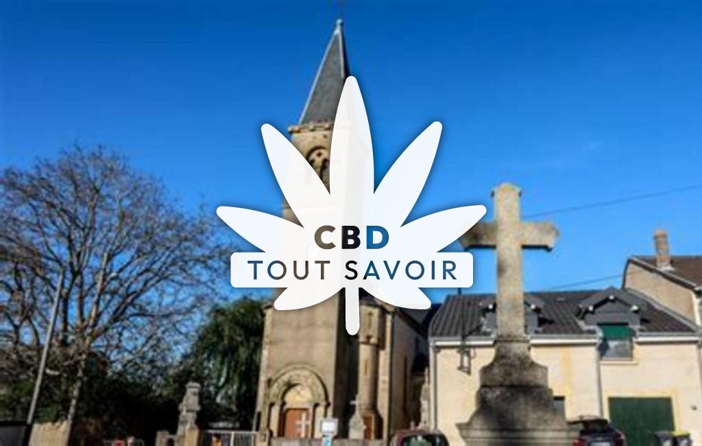 Village à Chesny avec feuille Cannabis CBD