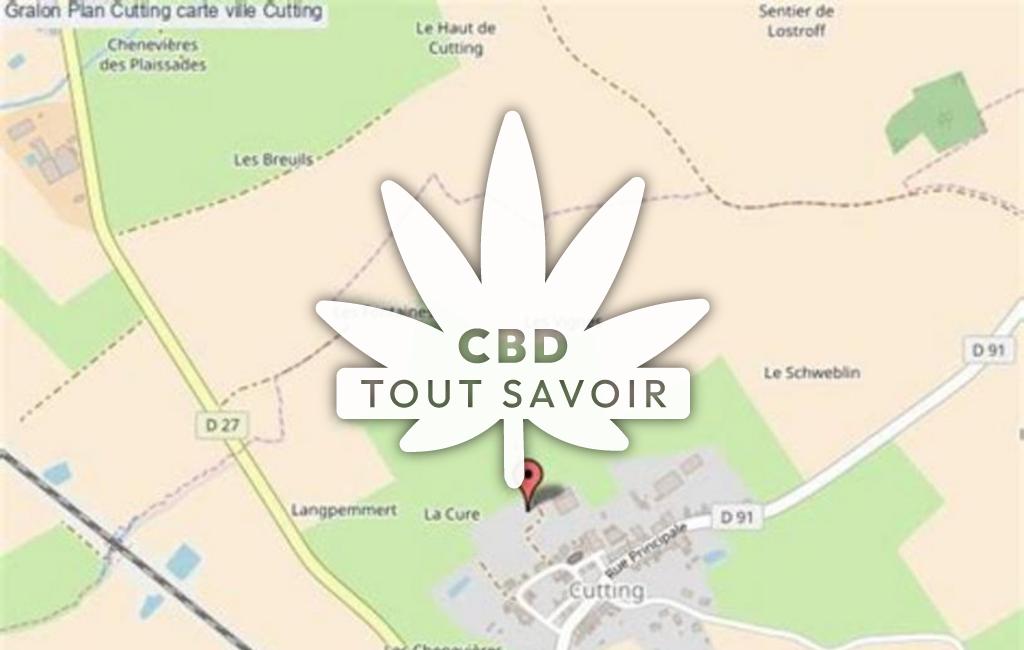 Village à Cutting avec feuille Cannabis CBD