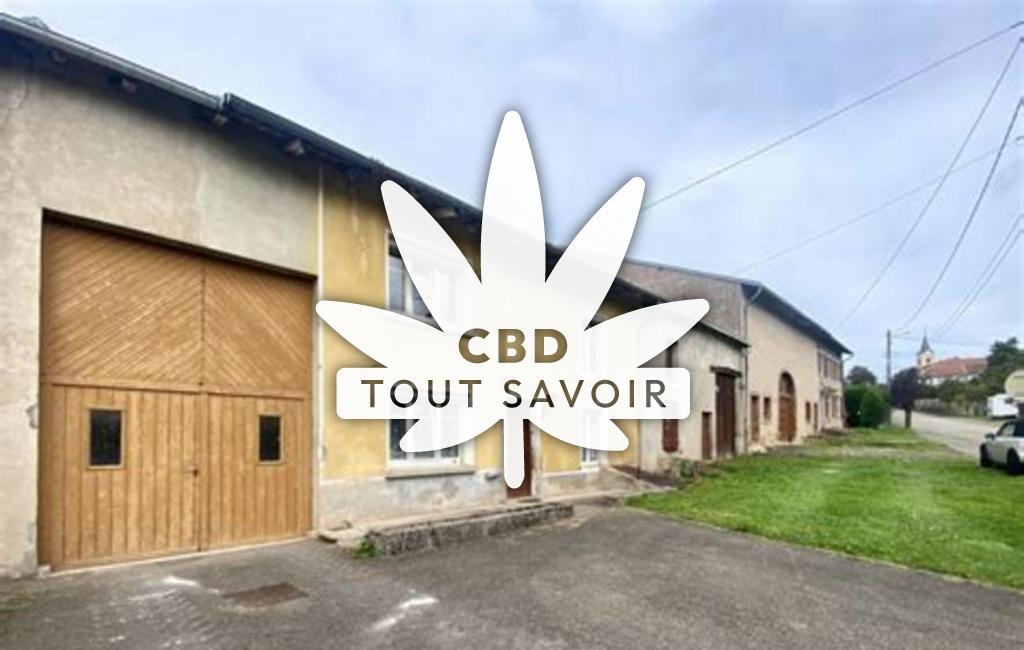 Village à Gelucourt avec feuille Cannabis CBD