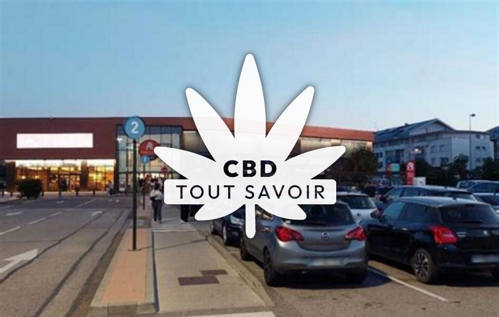 Village à Menskirch avec feuille Cannabis CBD