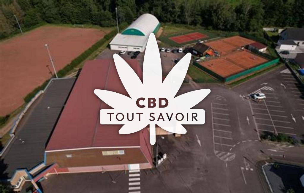 Village à Tromborn avec feuille Cannabis CBD