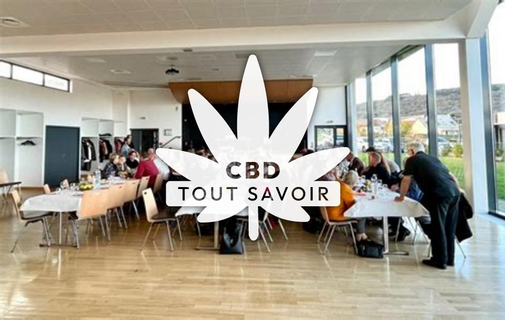 Village à Zoufftgen avec feuille Cannabis CBD