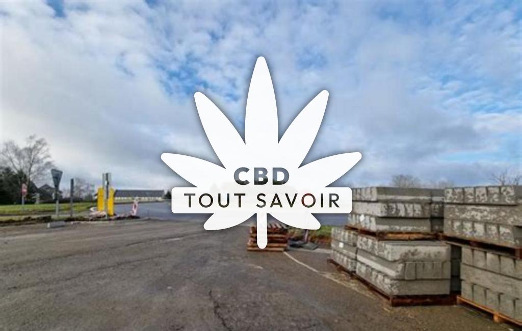 Village à Brehain avec feuille Cannabis CBD