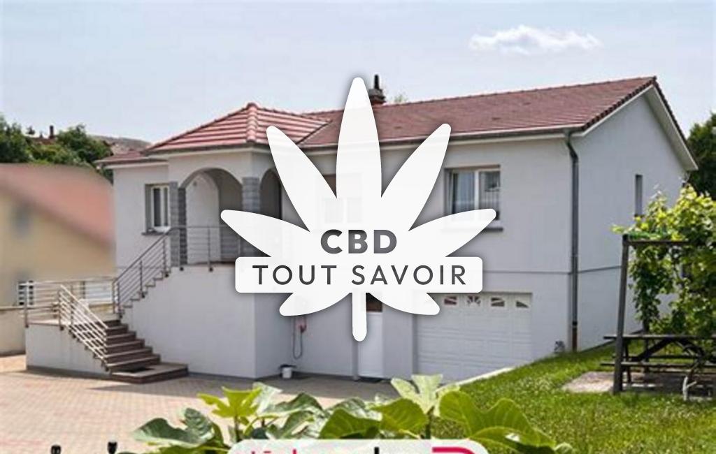 Village à Conthil avec feuille Cannabis CBD