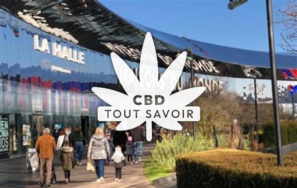 Village à Zilling avec feuille Cannabis CBD