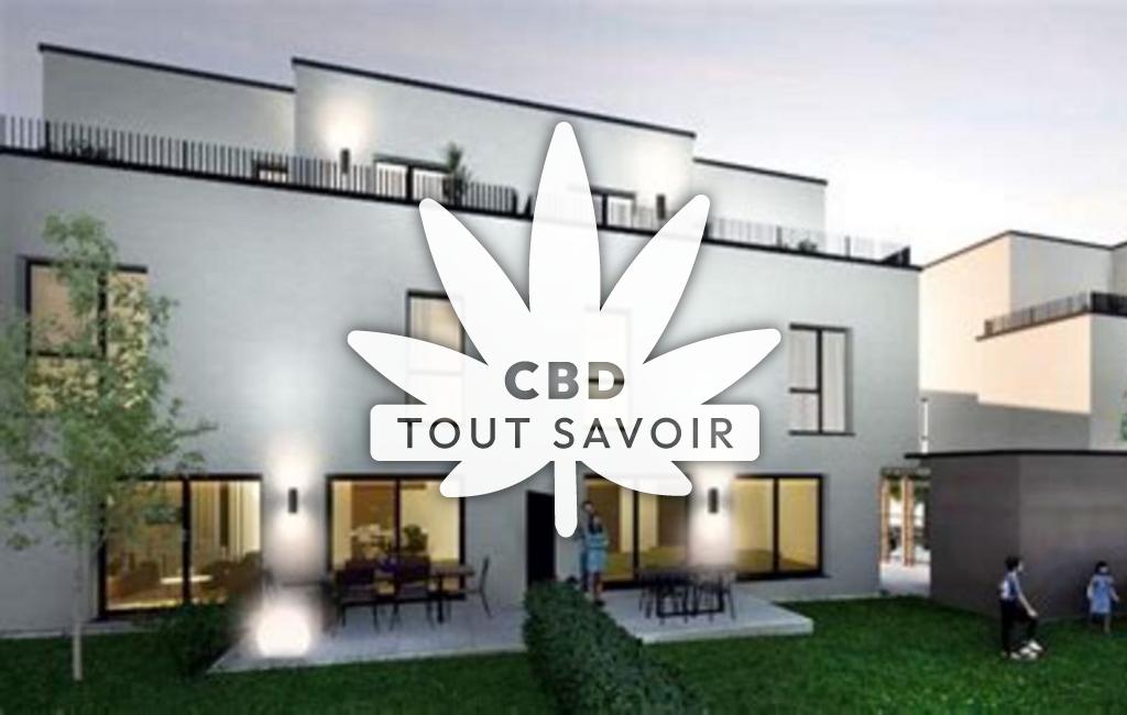 Village à Pontpierre avec feuille Cannabis CBD