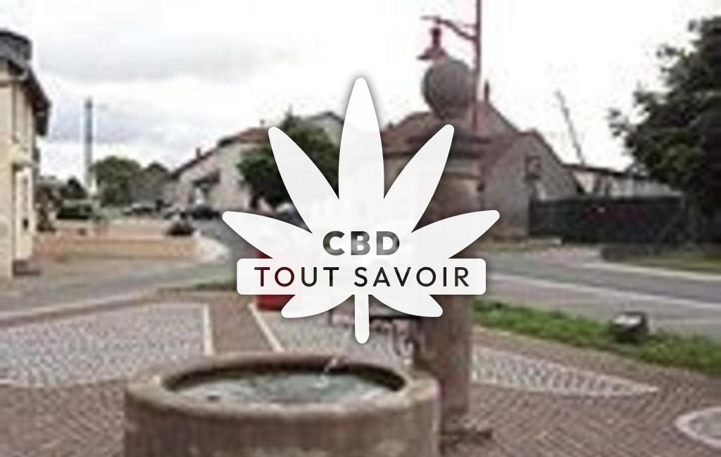 Village à Dolving avec feuille Cannabis CBD