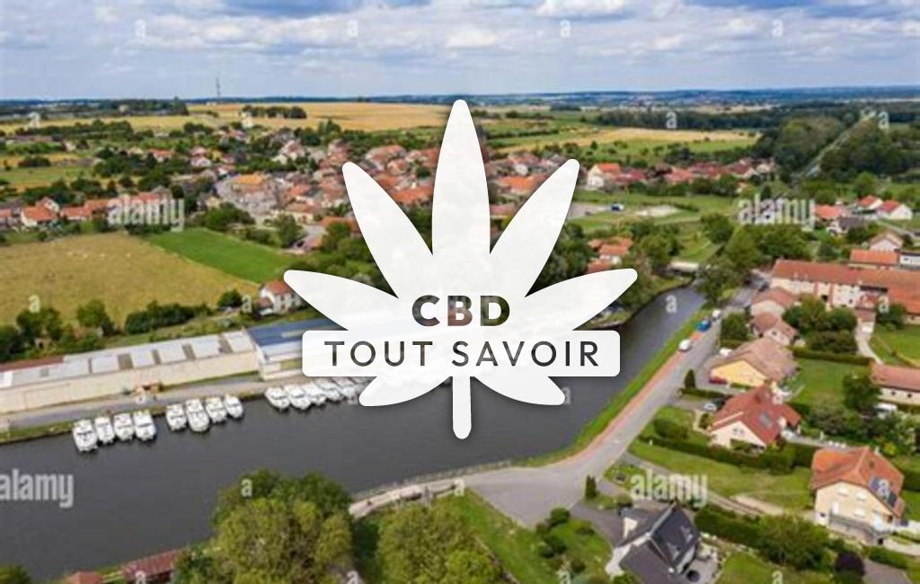 Village à Hesse avec feuille Cannabis CBD