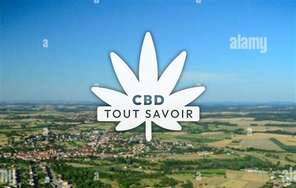 Village à Imling avec feuille Cannabis CBD