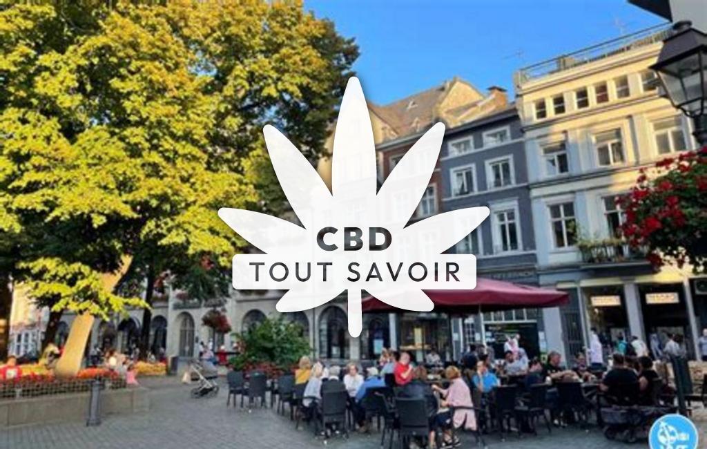 Village à Achen avec feuille Cannabis CBD