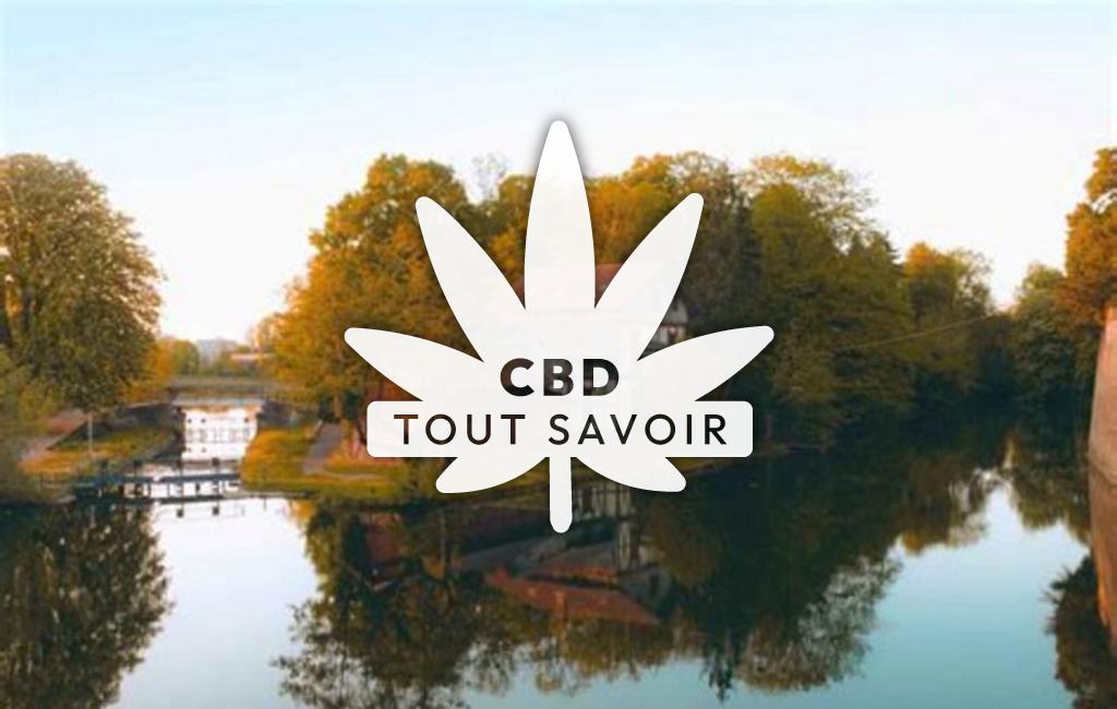 Village à Etting avec feuille Cannabis CBD