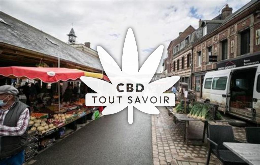 Village à Buchy avec feuille Cannabis CBD