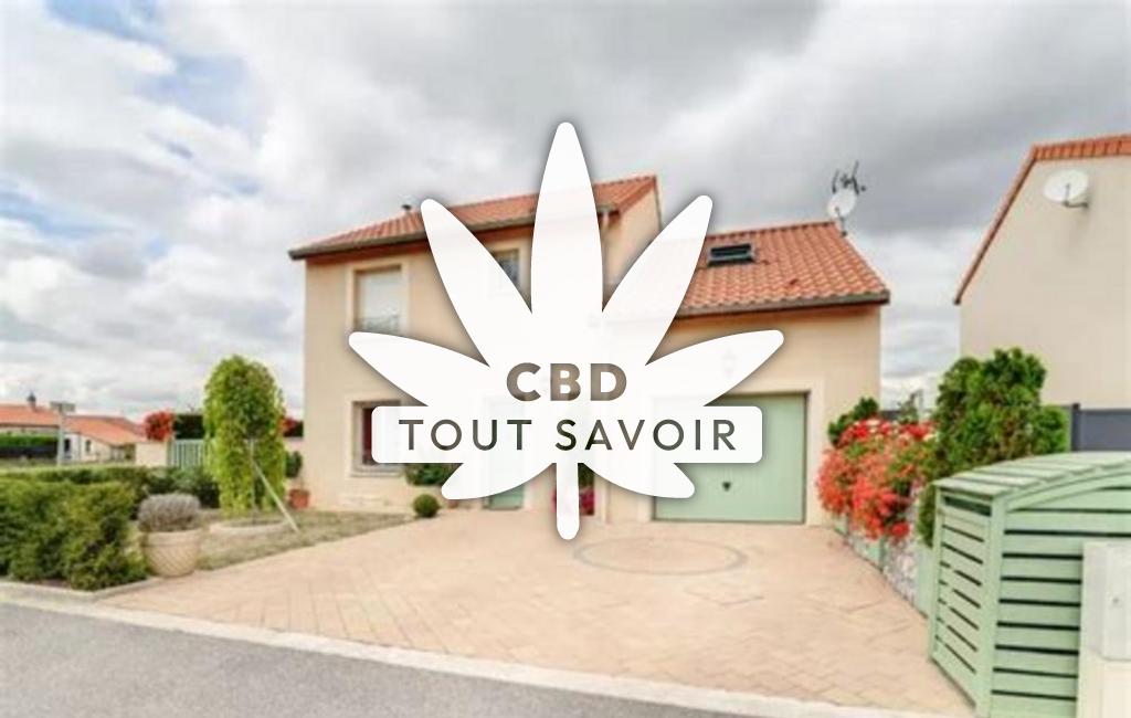 Village à Cheminot avec feuille Cannabis CBD
