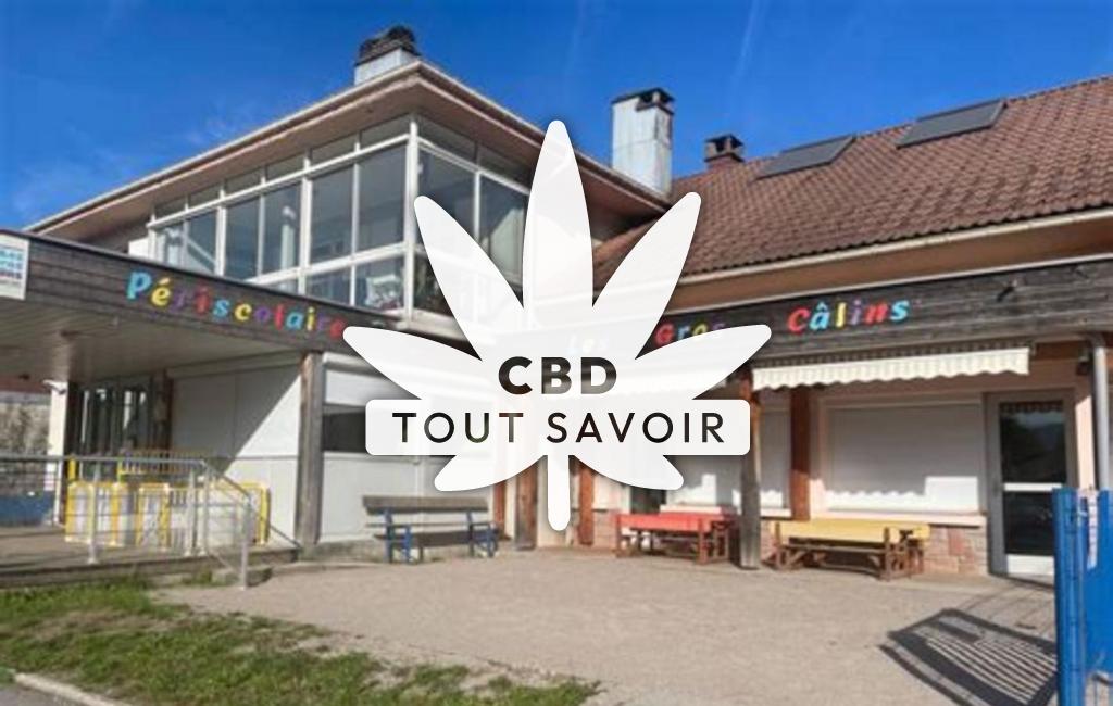 Village à Cuvry avec feuille Cannabis CBD
