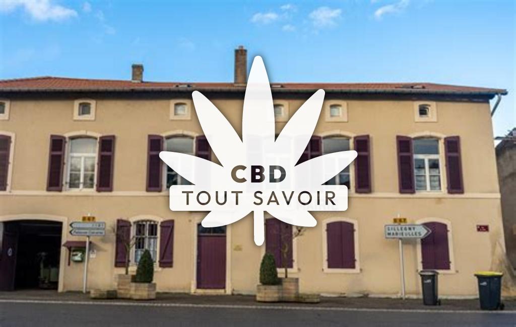 Village à Lorry-Mardigny avec feuille Cannabis CBD