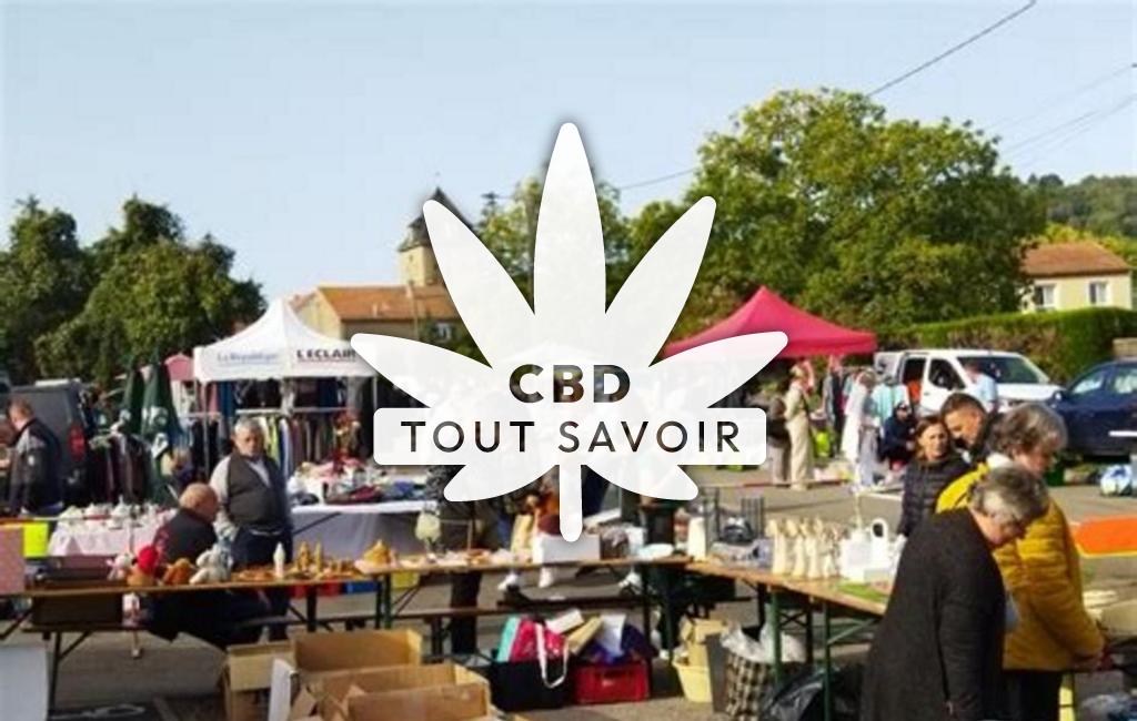 Village à Marieulles avec feuille Cannabis CBD