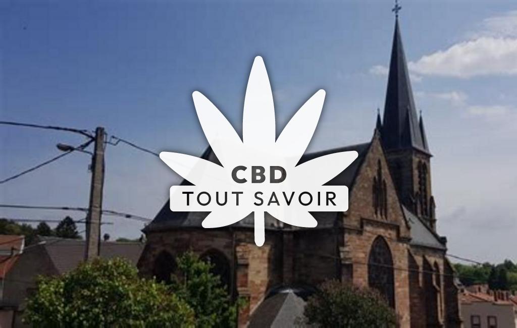 Village à Etzling avec feuille Cannabis CBD