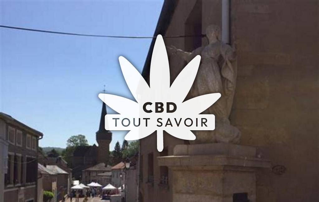 Village à Grindorff-Bizing avec feuille Cannabis CBD