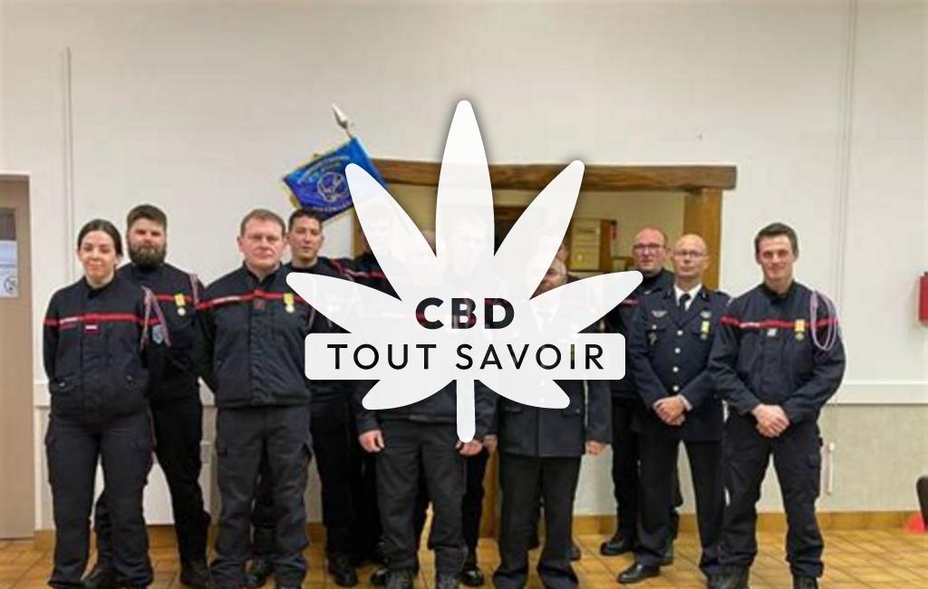 Village à Kirsch-les-Sierck avec feuille Cannabis CBD