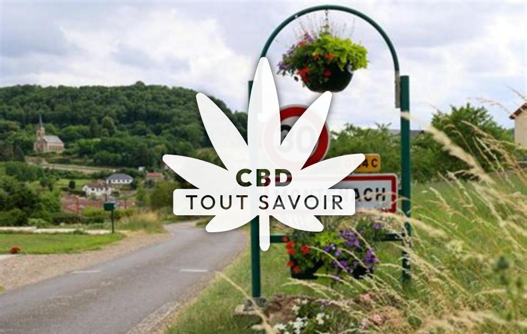 Village à Montenach avec feuille Cannabis CBD