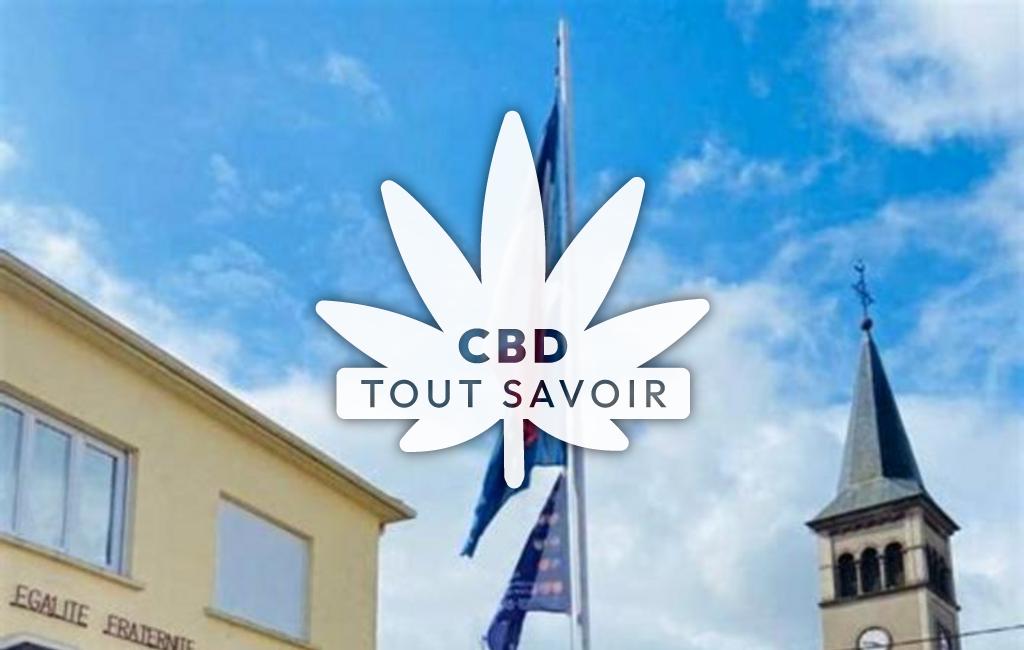 Village à Remeling avec feuille Cannabis CBD