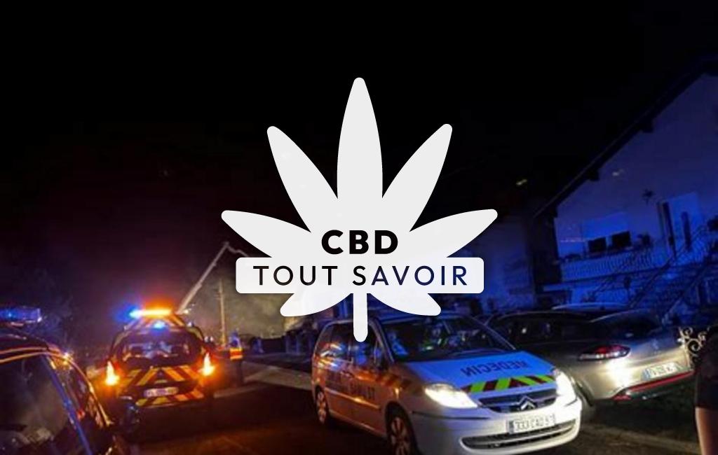 Village à Richeling avec feuille Cannabis CBD